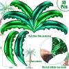 100 Pcs Palm Tree Leaves Balloons Coconut Balloons Set 10 Foil Green Coconut Tree Leaves Balloon 90 Brown Latex for Hawaii Luau Tropical Party Birthday Baby Shower (Stylish Color) view 2