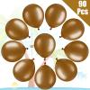 100 Pcs Palm Tree Leaves Balloons Coconut Balloons Set 10 Foil Green Coconut Tree Leaves Balloon 90 Brown Latex for Hawaii Luau Tropical Party Birthday Baby Shower (Stylish Color) view 3