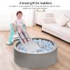 Heopeis Ball Pit Balls Pack of 100 - Ball Phthalate Free BPA Free Crush Proof Plastic Ball, Play Balls for Ball Pit Babies Kids Children Birthday PartiesTent Party.(Blue/Grey/Transparent) view 2