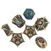 UDIXI Dragon Metal Dice Set D&D, 7-die Polyhedral Dice Set with Unique Shape for DND Role Playing Games(Bronze with Blue Number) view 2