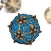 UDIXI Dragon Metal Dice Set D&D, 7-die Polyhedral Dice Set with Unique Shape for DND Role Playing Games(Bronze with Blue Number) view 3