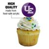 University of Evansville Primary Logo Cupcake Picks Toppers Decoration Set of 6 view 3
