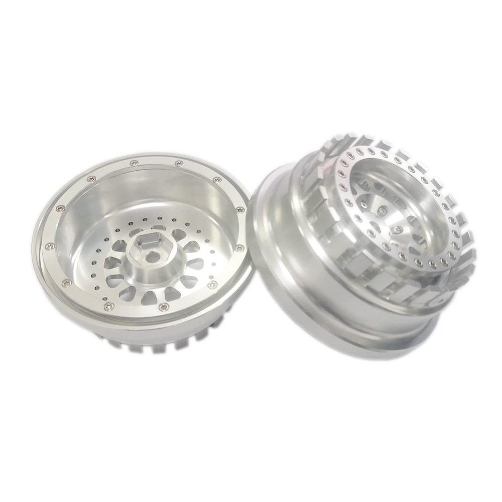 VOTACH & VITAVON alumium beadlock wheel V2 silver rim+ring fits with proline hyrax 10163-00 only For UDR Traxxas Unlimited Desert Racer 1:7 (2pcs)
