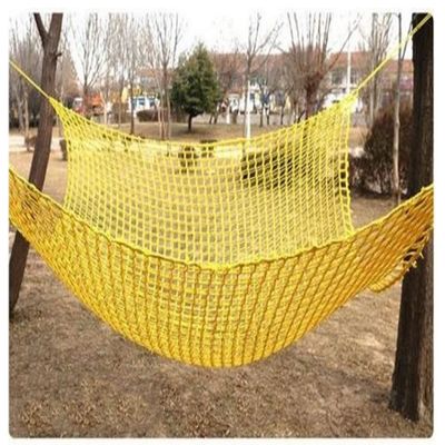 Kids Playground Play Safety Net Double Layers Heavy Duty Backyard Net Bridge Kids Outdoor Treehouse net 2X2m Climbing Cargo net Double Layers Playground Net (Color : Yellow, Size : 4.5X4.5m)