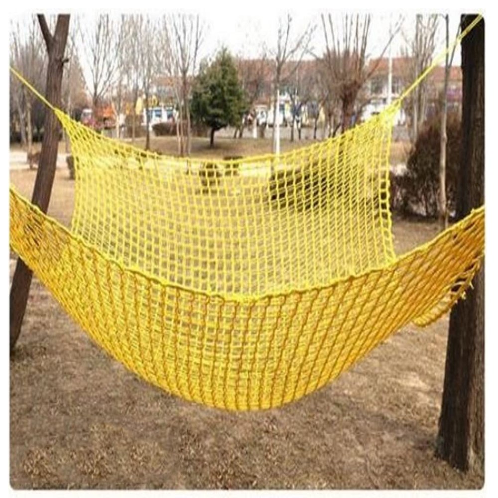 Kids Playground Play Safety Net Double Layers Heavy Duty Backyard Net Bridge Kids Outdoor Treehouse net 2X2m Climbing Cargo net Double Layers Playground Net (Color : Yellow, Size : 4.5X4.5m)