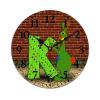 HighonHi Educational Letter K Cartoon Anime Wood Clock Kid Educational Baby Boy Girl Funny Cartoon Animals Desk Clock Quartz Non Ticking Home Office School Arabic Numbers 10 Inch Round view 1