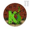 HighonHi Educational Letter K Cartoon Anime Wood Clock Kid Educational Baby Boy Girl Funny Cartoon Animals Desk Clock Quartz Non Ticking Home Office School Arabic Numbers 10 Inch Round view 2