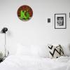 HighonHi Educational Letter K Cartoon Anime Wood Clock Kid Educational Baby Boy Girl Funny Cartoon Animals Desk Clock Quartz Non Ticking Home Office School Arabic Numbers 10 Inch Round view 4