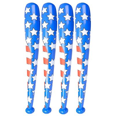 Inflatable Baseball Bats - 4 Pieces (Huge - 42 Inches) (American USA Flag) Party Favor for Kids and Adults Birthday Party, Sports Theme Activities and Good Old Fun! (American USA Flag)