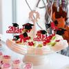 24 PCS Class of 2024 Graduation Cupcake Toppers Glitter Diploma 2024 Graduation Cap Cupcake Picks for 2024 Graduation Theme Party Cake Decorations Supplies Black Red view 4