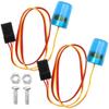 2Pcs Vgoohobby Multi-Function RC LED Flash Lights Alarm Lamp Flashing Rotating Beacon Light Compatible with 1/10 TRX4 SCX10 RC Crawler Car 1/14 Tamiya Tractor RC Truck (Blue) view 1