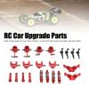 RiToEasysports Aluminum Alloy RC Upgrade Accessories Include RC Upper Lower Swing Arms Front Rear Steering Cup CVD Drive Shaft Suspension Bracket for WLtoys K969 1/28 RC Car (Red) view 2