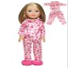 American Fashion World Pink Heart Pajamas for 14-Inch Dolls | Premium Quality & Trendy Design | Dolls Clothes | Outfit Fashions for Dolls for Popular Brands view 1