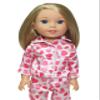 American Fashion World Pink Heart Pajamas for 14-Inch Dolls | Premium Quality & Trendy Design | Dolls Clothes | Outfit Fashions for Dolls for Popular Brands view 4