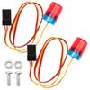 2Pcs Vgoohobby Multi-Function RC LED Flash Lights Alarm Lamp Flashing Rotating Beacon Light Compatible with 1/10 TRX4 SCX10 RC Crawler Car 1/14 Tamiya Tractor RC Truck (Red) view 1