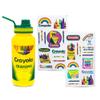 Crayola Crayon Box Retro-Style Twist Spout Plastic Water Bottle Jug and Sticker Set For Personalizing | Holds 32 Ounces view 1