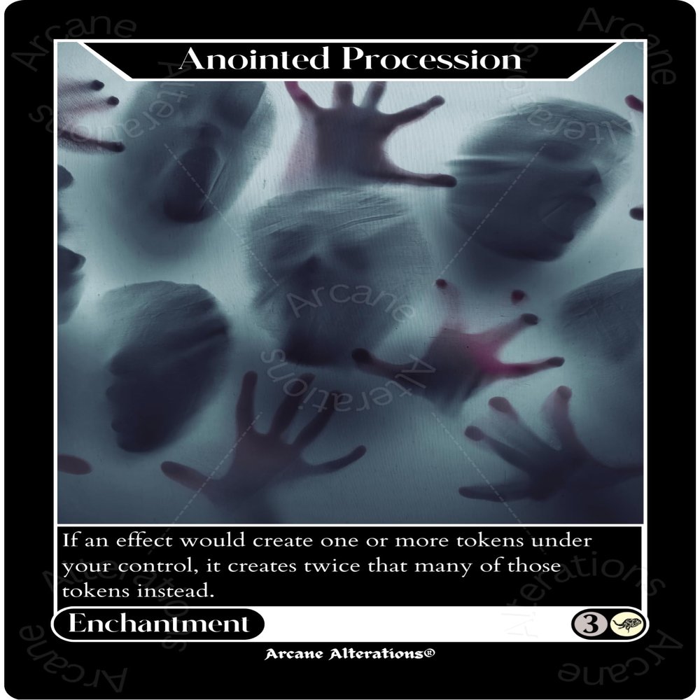 Arcane Alterations Anointed Procession - Altered Art Custom Collectible Card