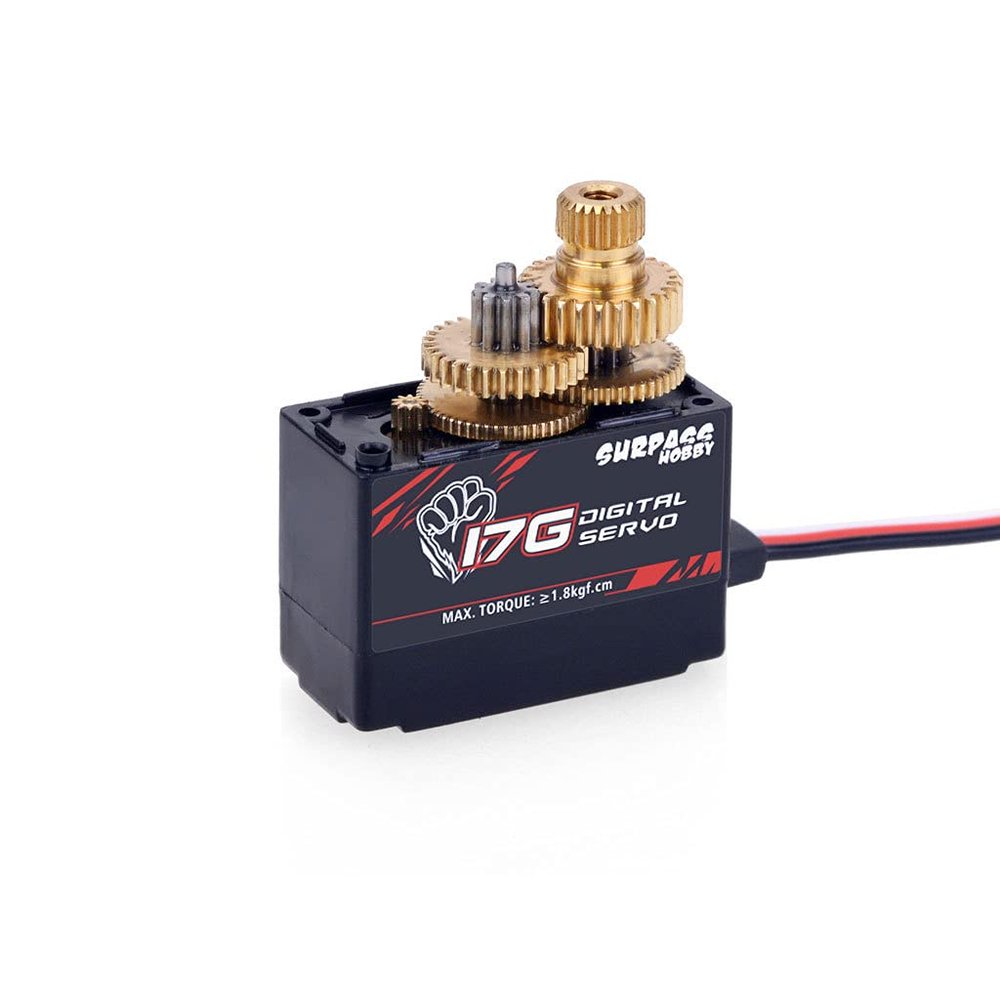 MOUDOAUER Micro Mini DC Servo 17g Metal Gear 1.5~1.8KG Digital Servo for 1/18 RC Plane Boat Car Replacement Part