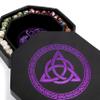 Purple Celtic Knot Dice Tray + Green Wolf Dice Tray view 2