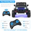 OLAKIDS Kids Ride on Truck, 12V Electric Vehicle with Remote Control, Battery Powered Toddler Car with Music, Horn, 3 Speeds, LED Lights, Bluetooth, USB, Radio (Solid Black) view 3