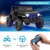 INFANS Kids Ride on Car Truck with 2.4G Remote Control, 12V Battery Powered Electric Cars for Kids w/3 Speeds, Battery Display, LED Lights, Safety Belt, Music & Horn, Bluetooth/FM/USB (Jet Black) view 4
