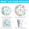 APOWBLS 192 PCS Ocean Under The Sea Party Decorations Dinnerware For Birthday Baby Shower, Ocean Theme Party Supplies, Plate, Cup, Napkin, Underwater World Sea Life Theme Party Tableware, Serve 48 view 2