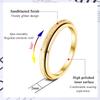 Diamday Gold Fidget Rings for Women Men -2mm Titanium Steel Spinner Ring for Anxiety Stress Relief Glitter Sandblast Spinning Figit Anxiety Jewelry for Women Gifts Bands Size 7 view 2