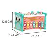 Menolana Pounding Bench Musical Educational Toys Boy Girl Multi with Hammer Motor Skills Toddler Montessori Learnings Toys Xylophone Fishing Game, Green view 2