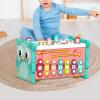 Menolana Pounding Bench Musical Educational Toys Boy Girl Multi with Hammer Motor Skills Toddler Montessori Learnings Toys Xylophone Fishing Game, Green view 3