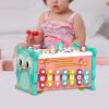 Menolana Pounding Bench Musical Educational Toys Boy Girl Multi with Hammer Motor Skills Toddler Montessori Learnings Toys Xylophone Fishing Game, Green view 4