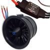 FLYCOLOR 90mm EDF 12 Blades Ducted Fan with 1450KV RC Brushless Motor with 120A ESC 3-6S Electric Speed Controller for RC Jet Airplane view 1