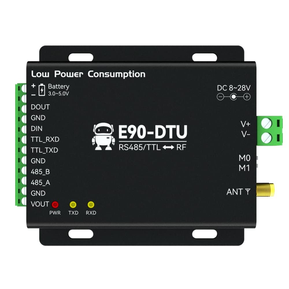 433MHz Lora Wireless Digital Transmission Radio RS485 TTL E90-DTU(400SL30L) Low Power 30dBm 10km Modbus Slave Polling Low Power Dual Power Supply