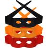AEVBSOY 3 Pieces Eye mask black bandit thief costume mask highwayman robber fancy dress costume masquerade PVC mask composite color mask view 1