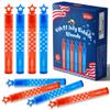 VKTEN 32Pcs 4th of July Mini Bubble Wands Patriotic Red White Blue Bubbles for Kids, Independence Day Party Favors Patriotic Decorations view 1
