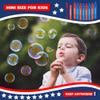 VKTEN 32Pcs 4th of July Mini Bubble Wands Patriotic Red White Blue Bubbles for Kids, Independence Day Party Favors Patriotic Decorations view 4