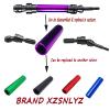 CVD Steel XZSNLYZ Front & Rear Drive Shafts Fit for 1/10 Traxxas Slash 4x4 Platinum/Ultimate/VXL,Hoss 4X4/VXL,Rustler 4X4/VXL,Stampede 4X4/VXL RC Car Heavy Duty Parts 4PCS (Purple) view 4