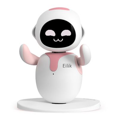 ENERGIZE LAB Eilik Pink - Touch Interactive Toys, Cute Robot Pets with Abundant Emotions. Idle Animations&Mini-Games, Unique Gift for Girls & Boys. Support Update.