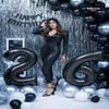 2 Numbers Balloon 40 Inch Black Two Balloon Number Birthday Decor, 2nd 12 21st Party Celebration Decorations Graduations Wedding Baby Shower view 3