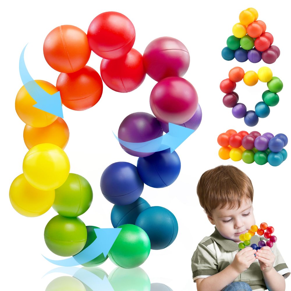 Valentines Day Gift Kids Toddler, Sensory Autism Balls Toy School Fidget Classroom Autistic Calm Down Treasure Box Airplane Travel for Age 3-5 5-7 3-4 4-8 Dementia Activities Easter Basket Stuffer