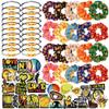 140 Pieces Softball Party Favor Set Softball Team Gifts for Girls Women 20 Satin Softball Scrunchies Hair Ties,20 Adjustable Softball Bracelet and 100 Softball Stickers Softball Birthday Party view 1