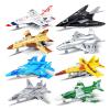 OTONOPI Fighter Jet Military Vehicle Airplane Toy Army Air Force Die Cast Aircraft Model Plane for Kids Toy Set Collection with Lights and Sounds Bump and Go Action Toy view 1