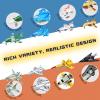 OTONOPI Fighter Jet Military Vehicle Airplane Toy Army Air Force Die Cast Aircraft Model Plane for Kids Toy Set Collection with Lights and Sounds Bump and Go Action Toy view 3