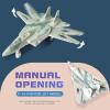 OTONOPI Fighter Jet Military Vehicle Airplane Toy Army Air Force Die Cast Aircraft Model Plane for Kids Toy Set Collection with Lights and Sounds Bump and Go Action Toy view 4