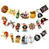 2Pcs Pirate Party Banner Pirate Party Decorations Pirate Birthday Party Cutout Banners for Pirate Theme Party Baby Shower Supplies view 1