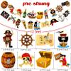 2Pcs Pirate Party Banner Pirate Party Decorations Pirate Birthday Party Cutout Banners for Pirate Theme Party Baby Shower Supplies view 3