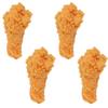 yueton 4PCS Lifelike Artificial Fake Food PVC Chicken Legs Realistic Simulation Cooked Meat Fried Chicken Imitation Food Model Props for Home Party Decoration Market Food Sample Display view 1
