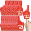 Sosation 48 Pieces Mini Foam Fingers 5.6 Inch Cheerleading Hand School Spirit Craft Foam Fingers for Sports Events Games Party Supplies view 1