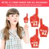 Sosation 48 Pieces Mini Foam Fingers 5.6 Inch Cheerleading Hand School Spirit Craft Foam Fingers for Sports Events Games Party Supplies view 4