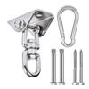 360 Swivel Swing Hangers for 1200lb Heavy Duty in 304 Stainless Steel, Swing Hook Set Fits Wood & Concrete for Yoga, Hammock, Trapeze, Boxing Sandbag Lifting Rope and Playground Suspension Equipments view 1
