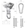 360 Swivel Swing Hangers for 1200lb Heavy Duty in 304 Stainless Steel, Swing Hook Set Fits Wood & Concrete for Yoga, Hammock, Trapeze, Boxing Sandbag Lifting Rope and Playground Suspension Equipments view 2
